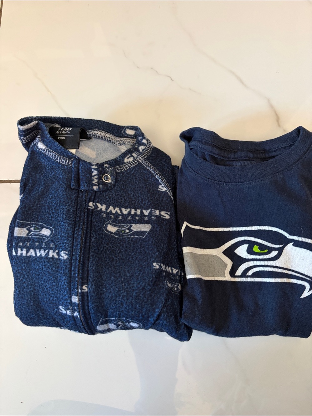 Seattle Seahawks Kids Navy Sleep Set - Team Apparel
